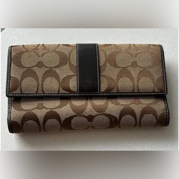 Coach Handbags - Coach Signature Brown and Tan Wallet